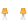 Murano Glass Table Lamps Brilliant Leuchten, 1970s