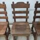 Set of 6 Brutalist Dining Chairs in Belgian Oak, 1965