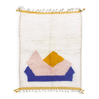 Berber Beni Ouarain rug with colorful patterns, 1.60x1m