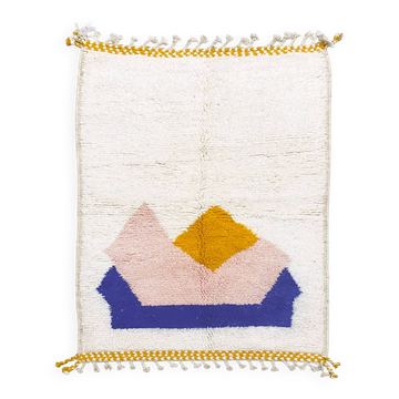 Beni Ouarain Berber rug with coloured patterns 1.60x1m