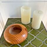 Vintage wooden candle holder