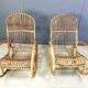 Vintage bamboo rocking chairs, 1960s - set of 2
