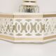 Medium Hollywood Regency ceiling lamp from the mid-20th century, white metal, Italy, 1960.