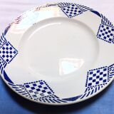 Assortment of 6 old blue flat plates