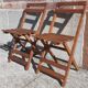 Chaises en bois pliables années 50