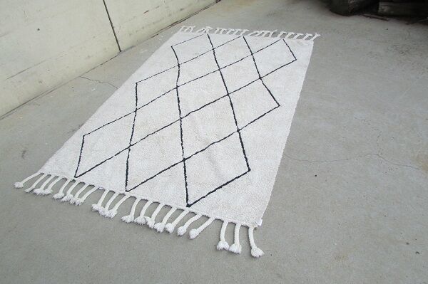 Tapis berbère en coton, 200x140 cm