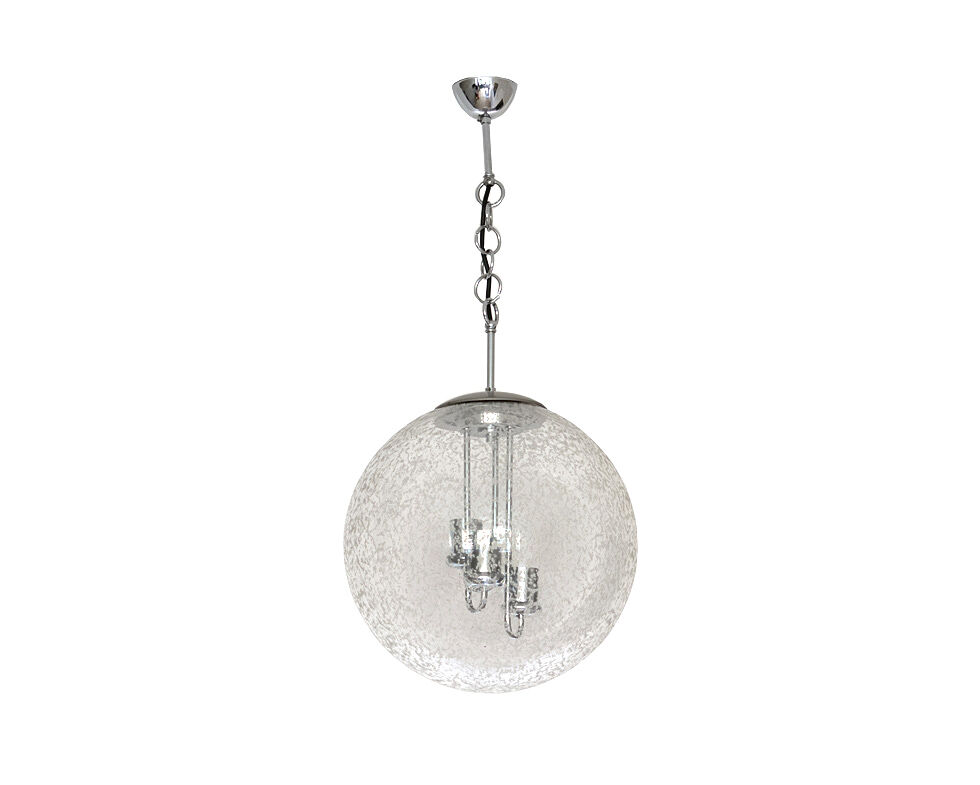Hanging lamp glass globe by doria, 1970s