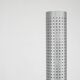Floor lamp model "Chicago Tribune" in grey and silver enamelled metal, with