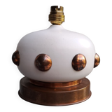 Art Deco lamp base in ceramic and brass.