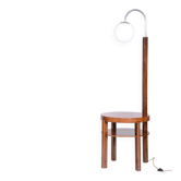 Art Deco Floor Lamp in Beech and Walnut, 1930s