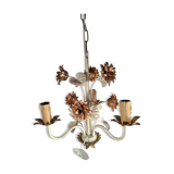 3-pointed metal beige and gold lacquered metal