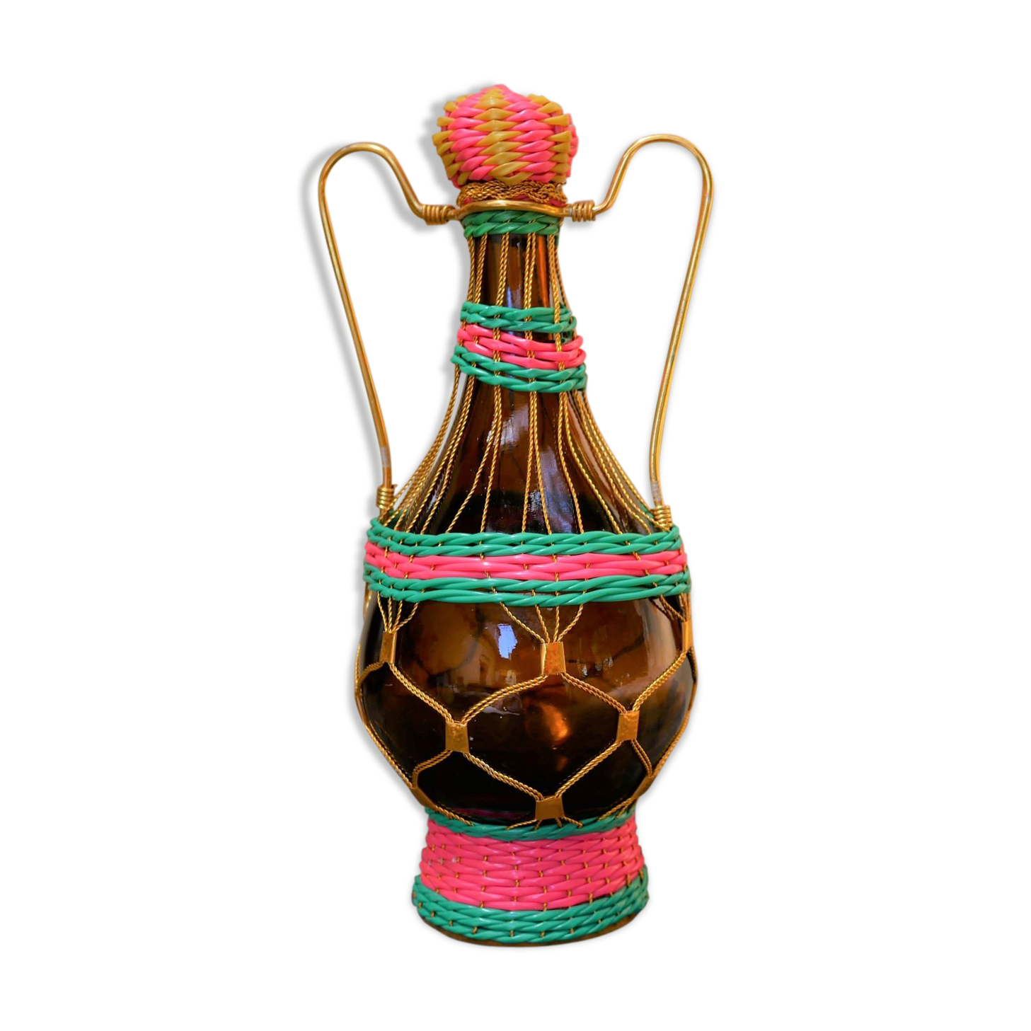 Vintage "scoubidou" bottle