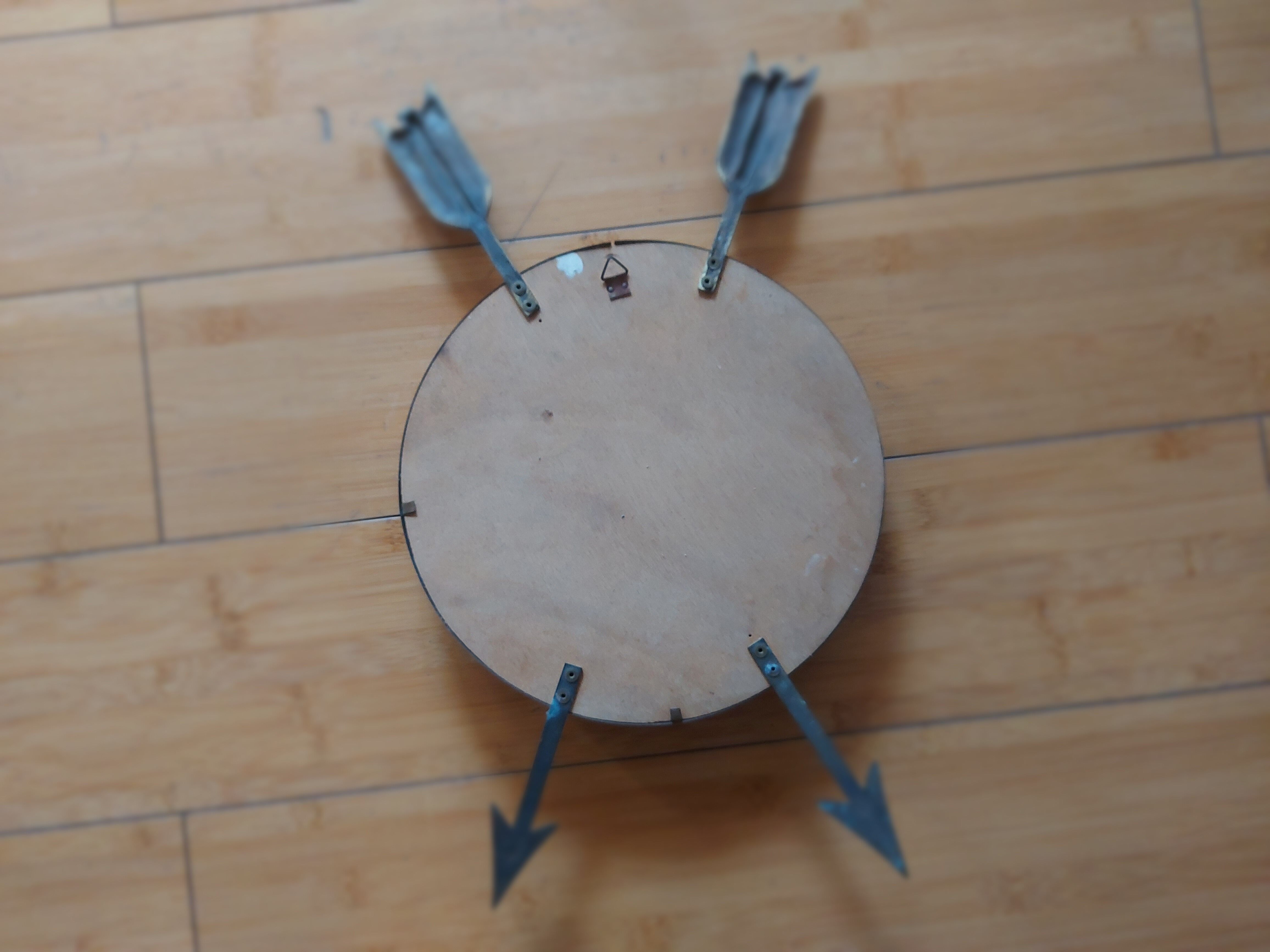 Curved brass witch's mirror