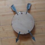 Curved brass witch's mirror