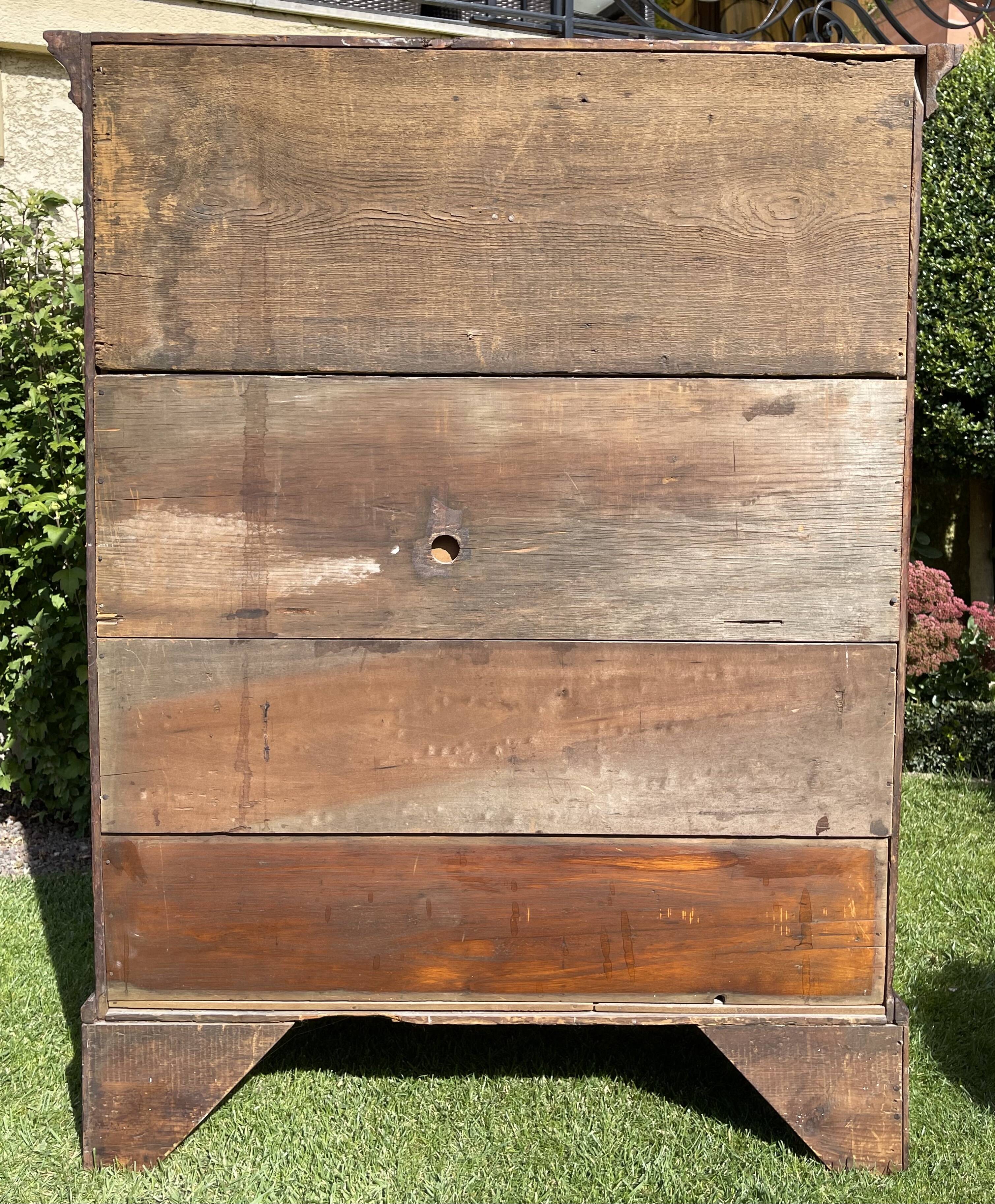 Semainier with support height in Mahogany