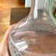 Vintage 60s chiseled glass decanter