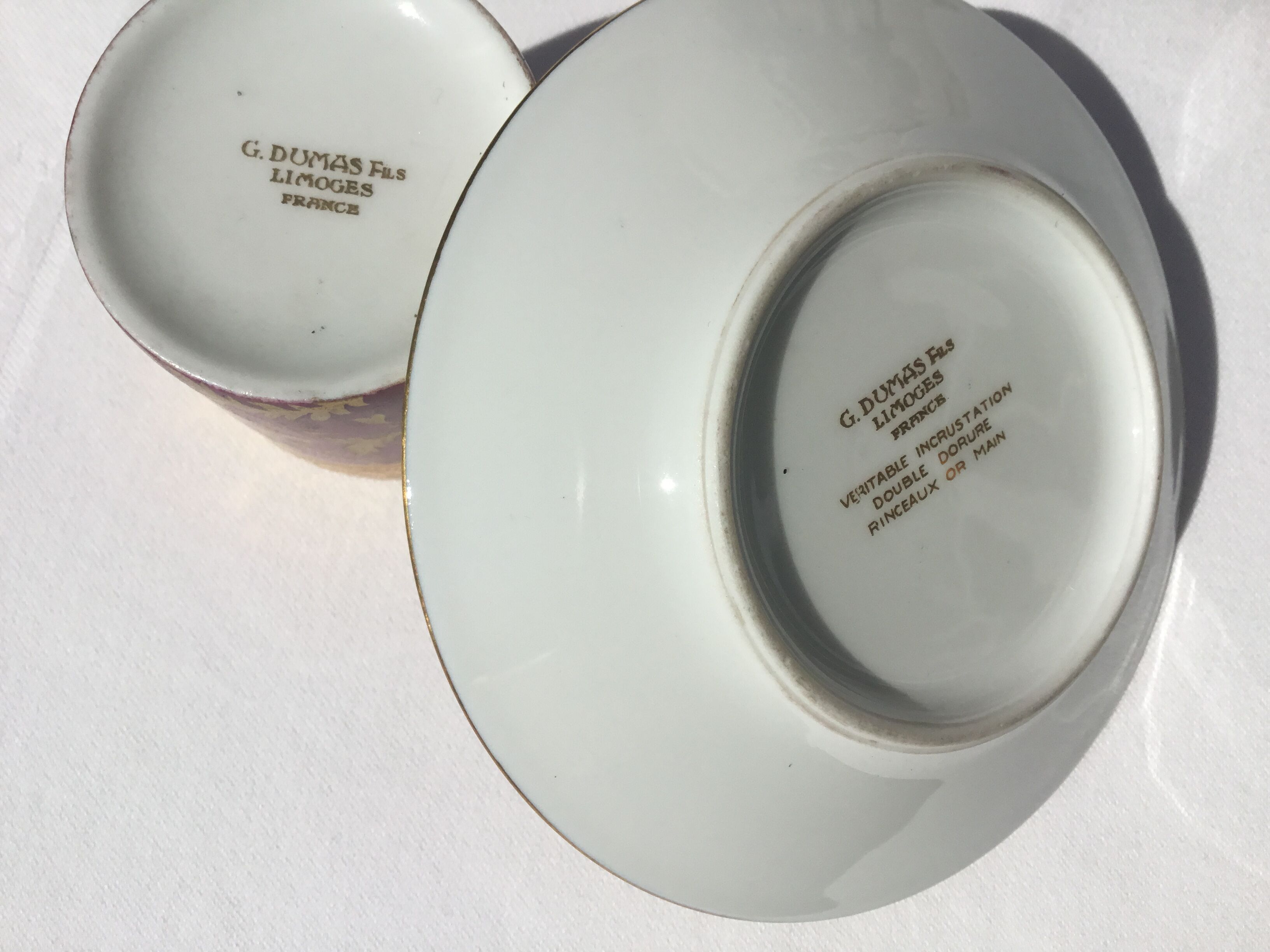 4 cups and under cups G.Dumas Fils, Limoges