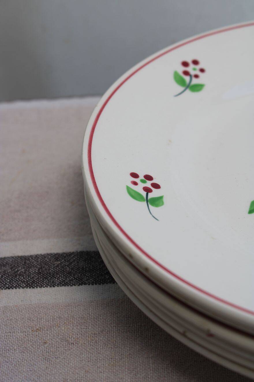 Lot de 6 assiettes à dessert en céramique