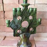 Tamegroute pottery menorah candle holder