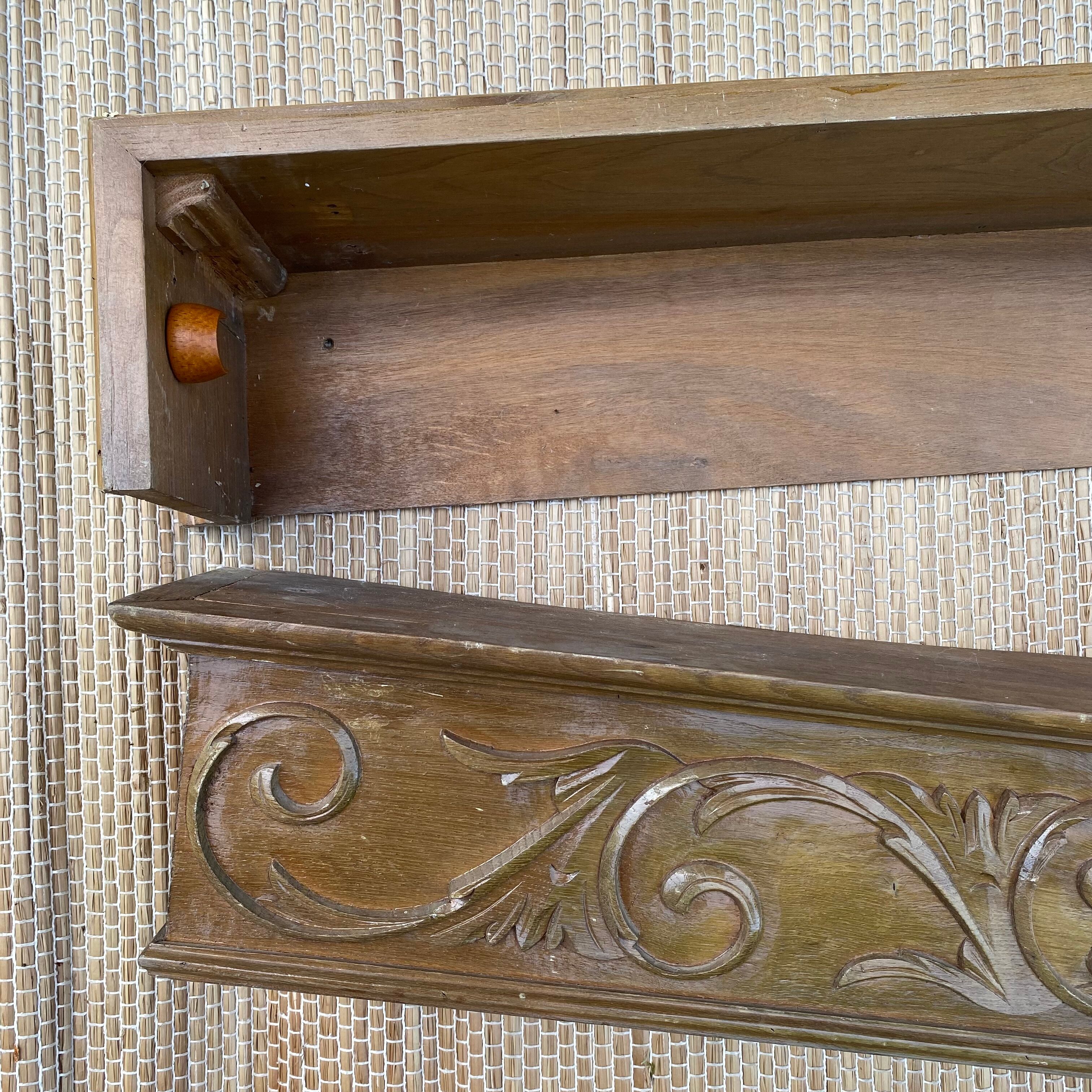 Old wooden curtain cover