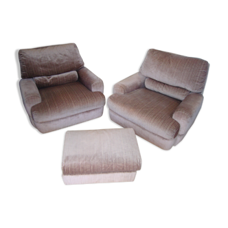 Burov armchair and foot rest