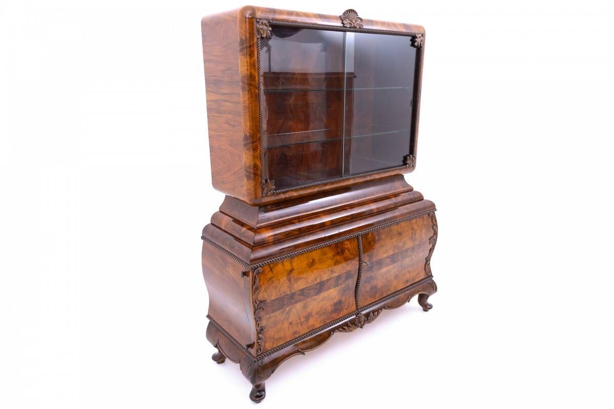 Display cabinet, Poland, circa 1930. RESTORED.
