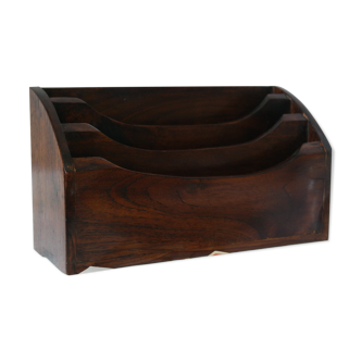 Vintage mail holder in cherry wood