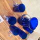 Cobalt blue Murano vintage carafe and glasses by