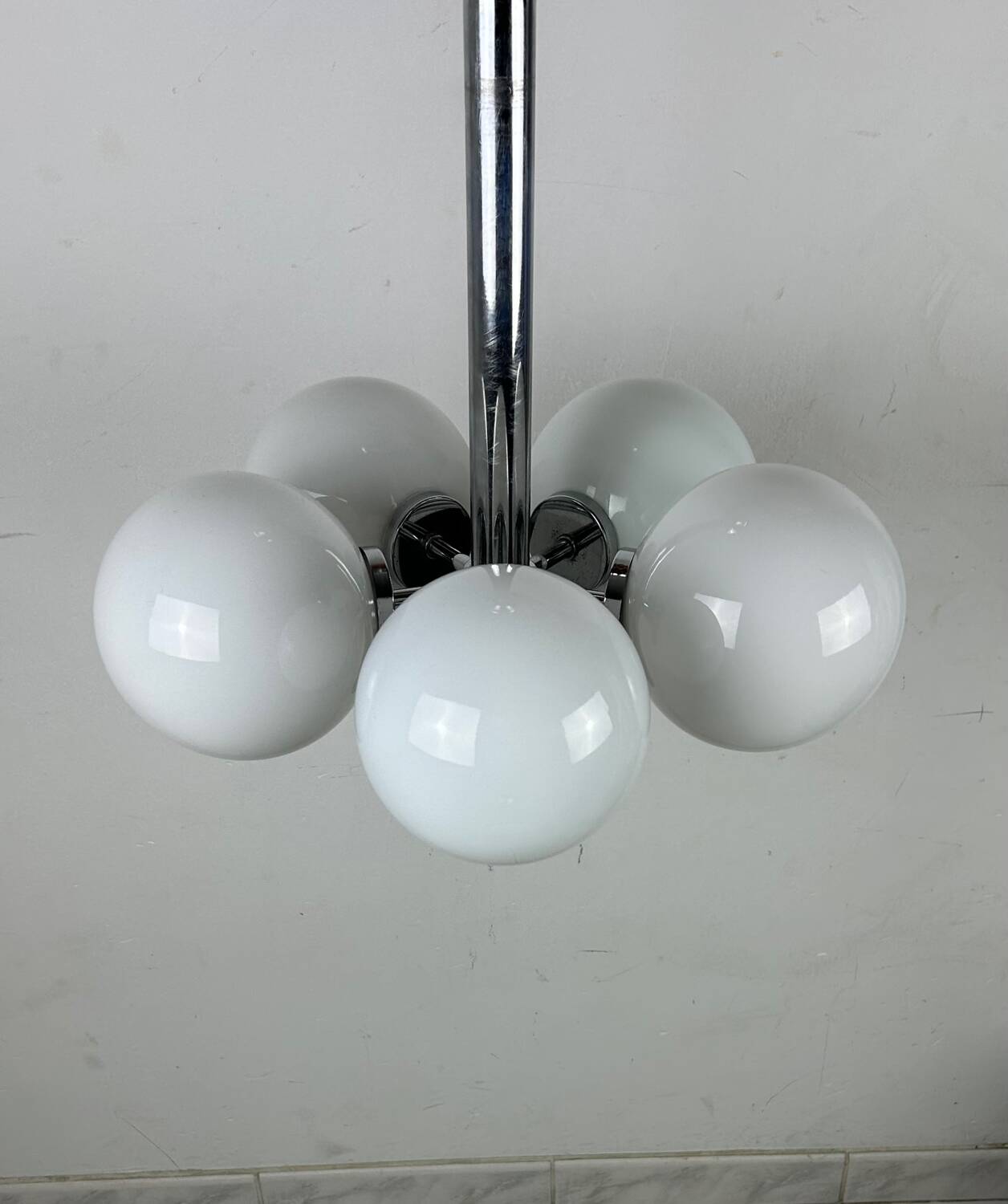 Suspension globe en verre vintage Hustadt Leuchten