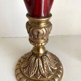 Bronze lamp, 2 M new fabric cable, lampshade