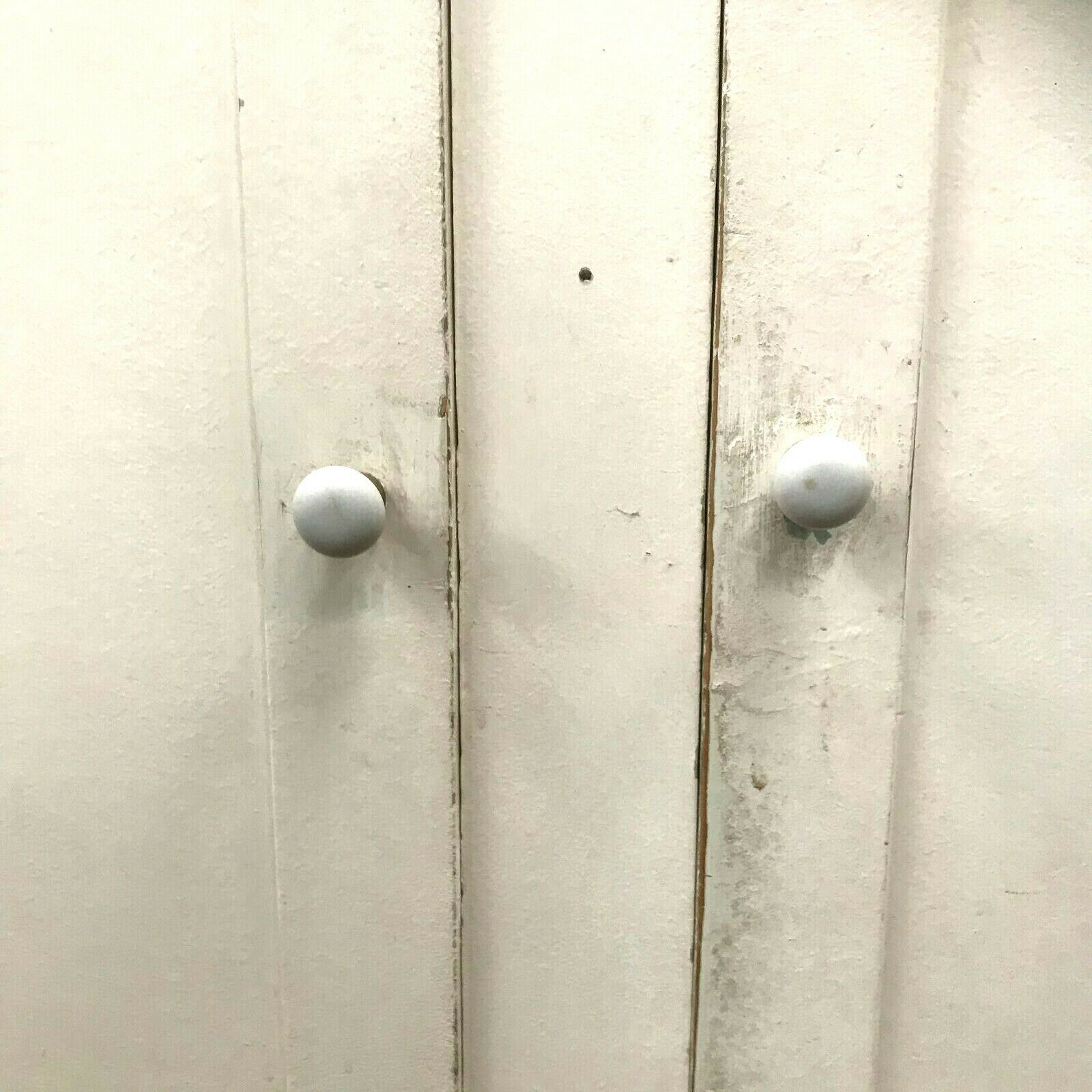 20th century patinated solid fir storage cabinet