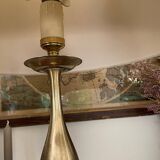 Lampe balustre vintage en laiton doré 51cm
