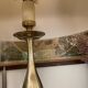 Vintage baluster lamp in golden brass 51cm