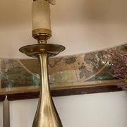 Lampe balustre vintage en laiton doré 51cm