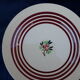 4 hollow plates in Gien earthenware red edain and flower diam 22.5 cm