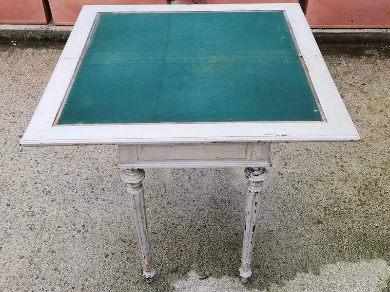 Antique console table with wallet top