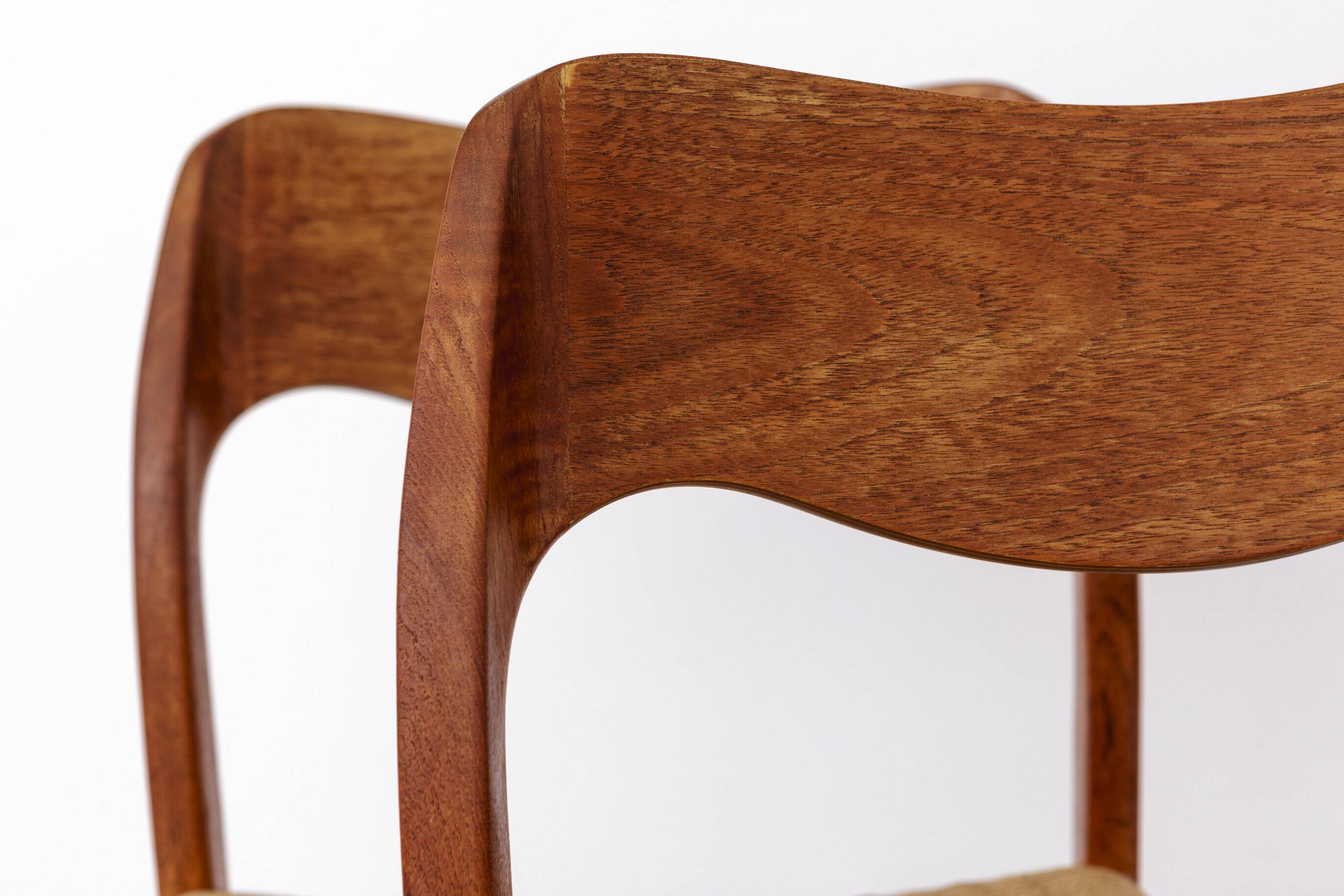 4 Niels Otto Moller Chairs, Model 71, Teak, 1950s, Danish