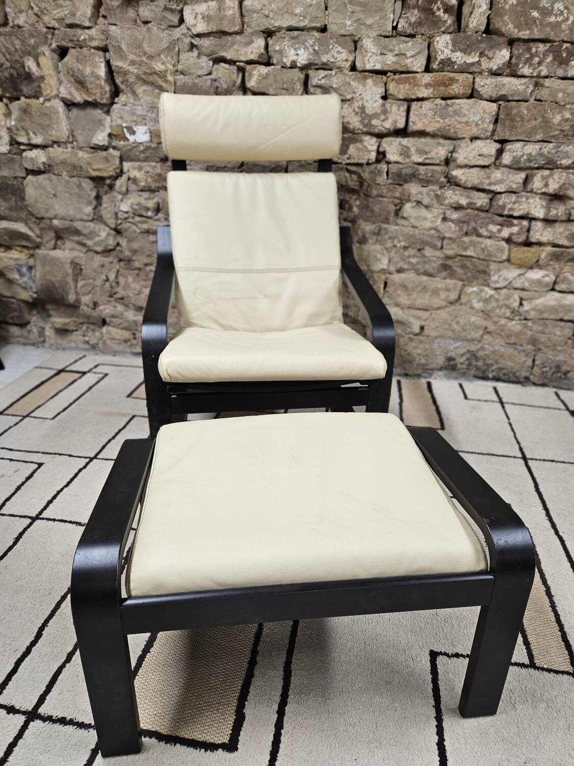 Lounge chair and its leather ottoman