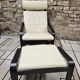 Fauteuil lounge et son ottoman cuir