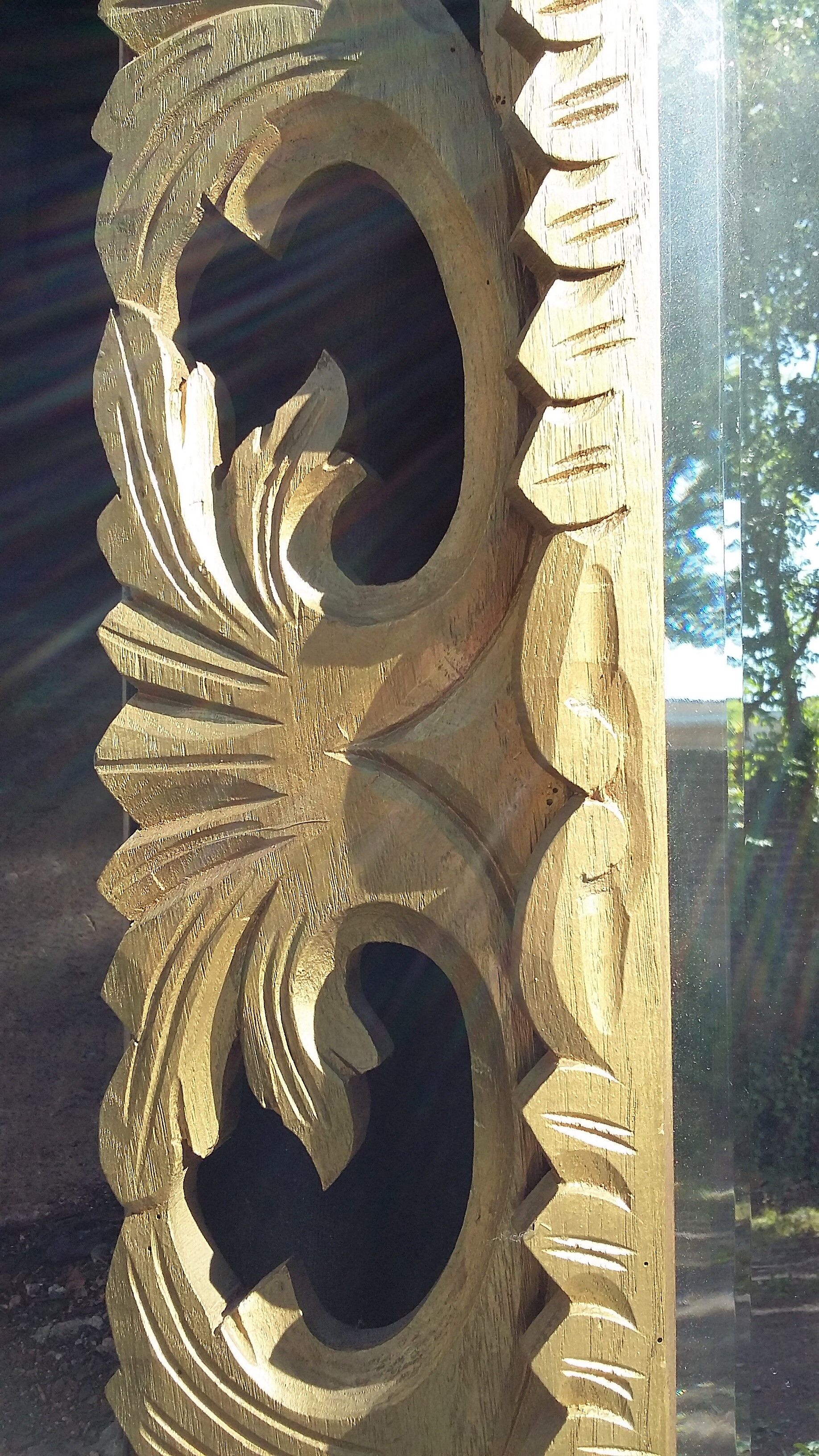 Renaissance style mirror in gilded wood