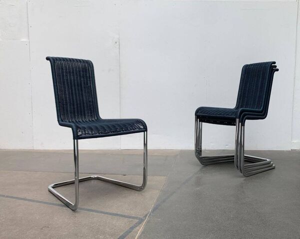 Chaises de salle à manger cantilever Vintage allemandes B20 de Tecta par Tecta et Jean Prouvé, lot de 4