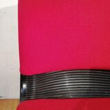 Chaise vintage tissu rouge