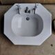 Enamelled white washbasin 1930