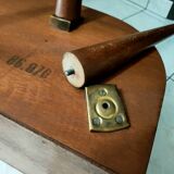 Vintage oak tripod bedside table