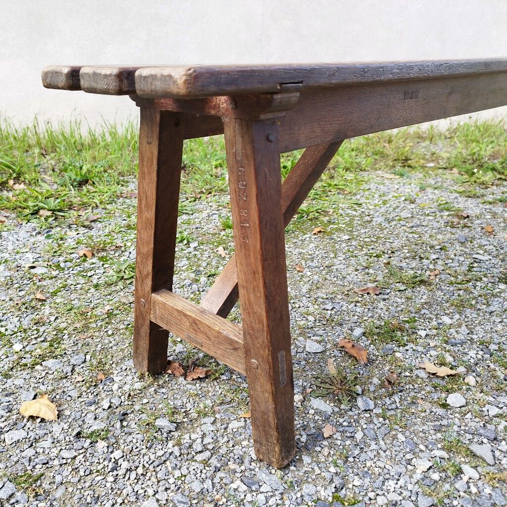 Old wooden bench vintage country