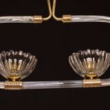 Extraordinary two-cup Art Deco candlestick by Barovier and Toso, 1940s