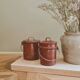 Lot de 2 Pots en tôle émaillée