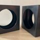 Pair of vintage 1970s vinyl record racks
