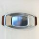 Large rectangular stainless steel and teak dish Braun & Kemmler West Germany 1970