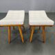 Pair of Mid-Century Maple Wood Stools, 1960, Czechoslovakia